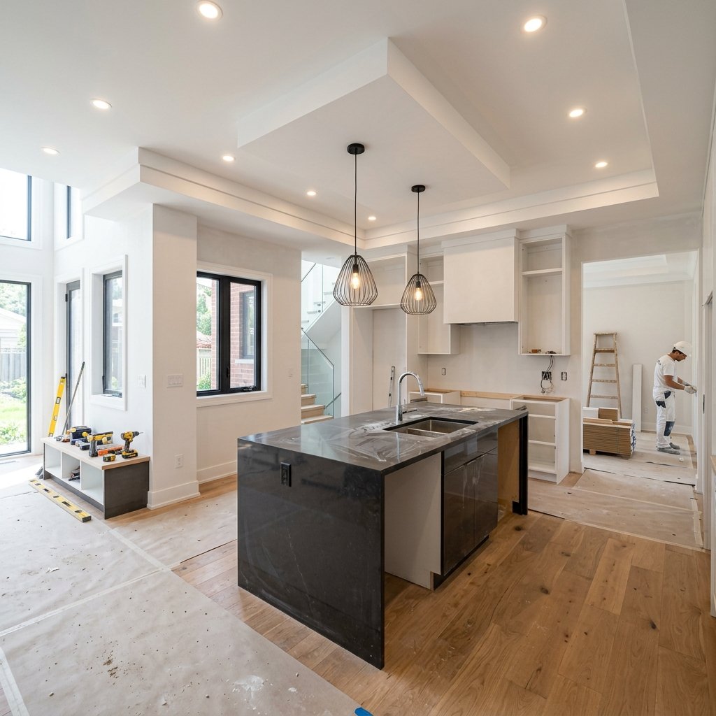 Plastering Interior Background